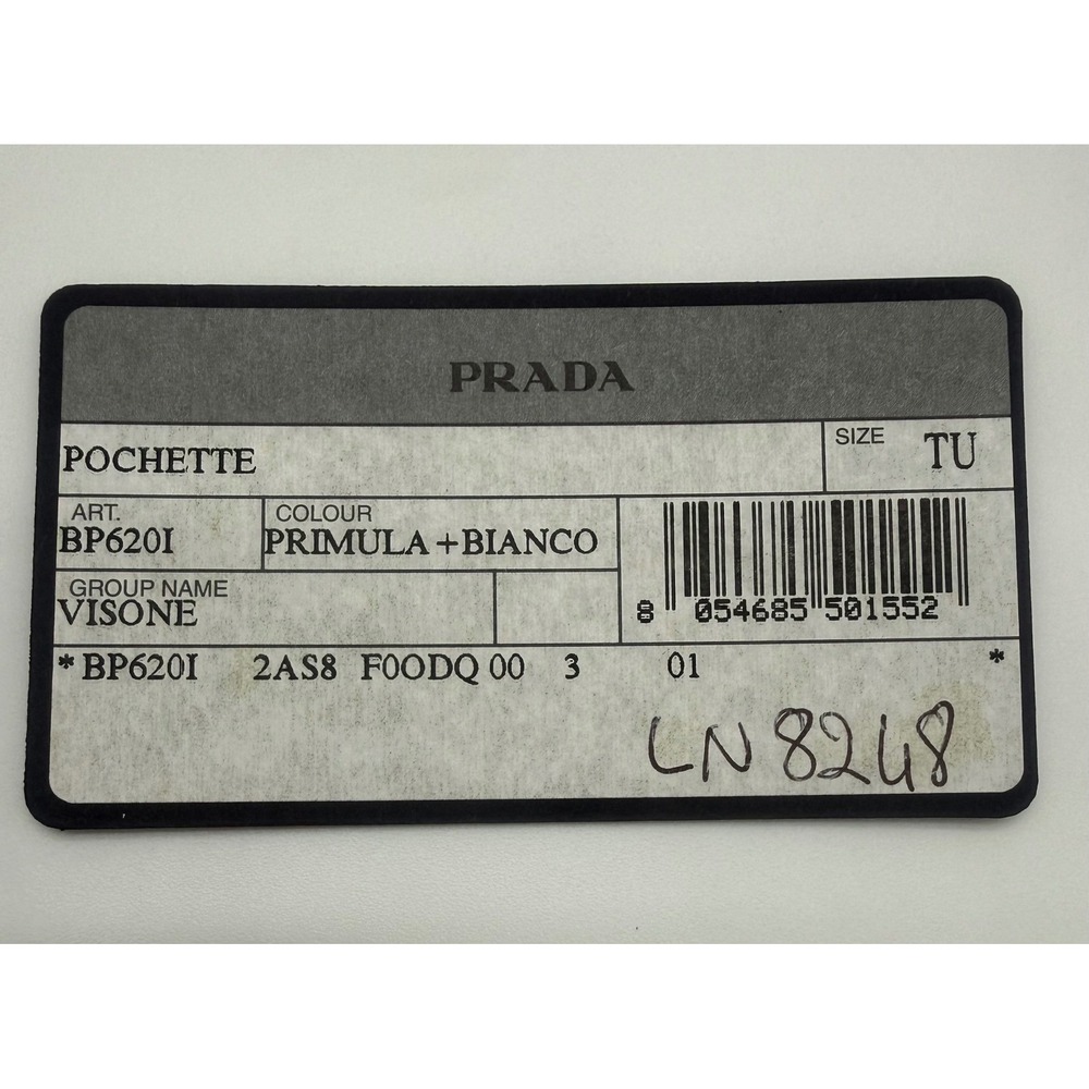 Prada Visone Mink Fur Clutch Pochette Primula & Bianco Floral‎ - Picture 2 of 7